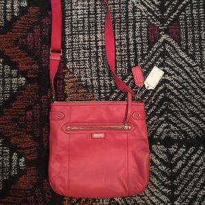 Leather Coach saddle bag